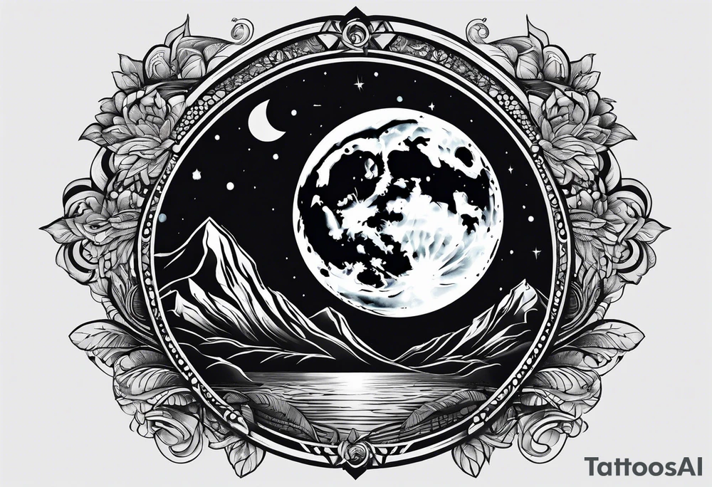 Full moon tattoo idea