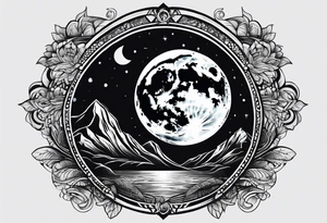 Full moon tattoo idea