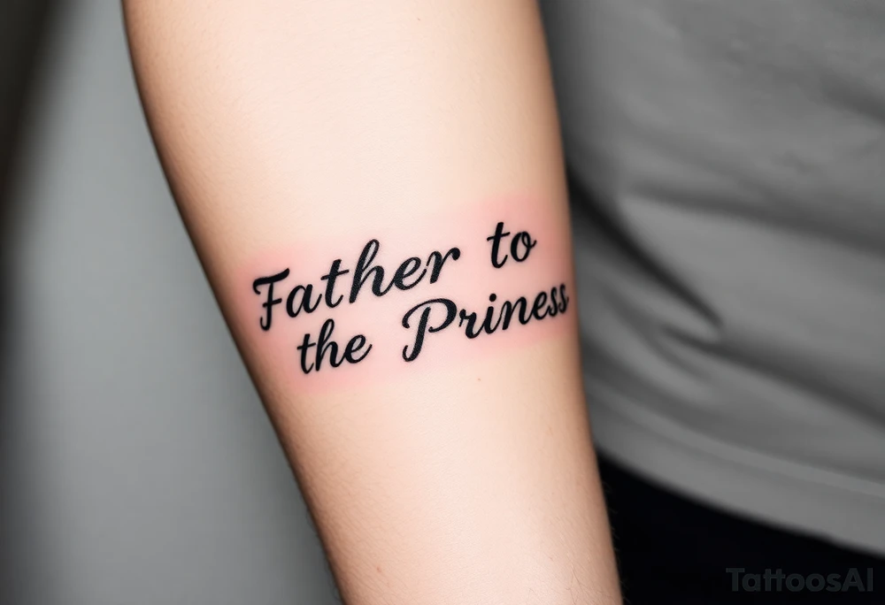 Father to the Princess tattoo idea