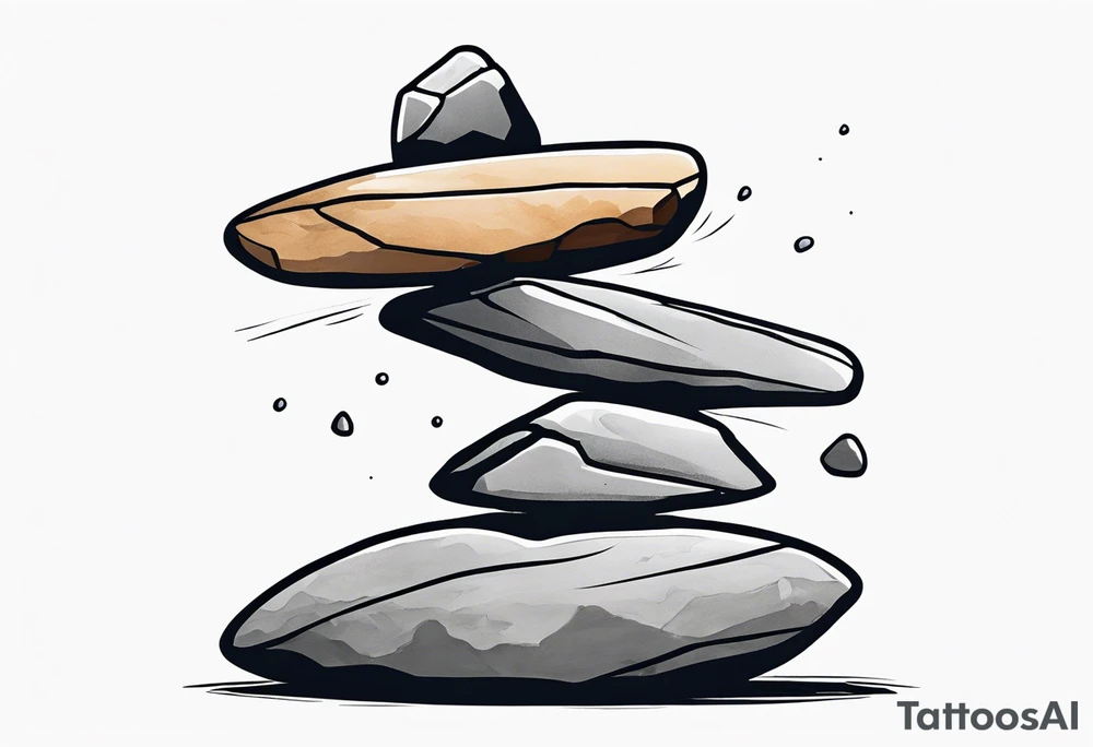 Rocks balancing on top of each other tattoo idea