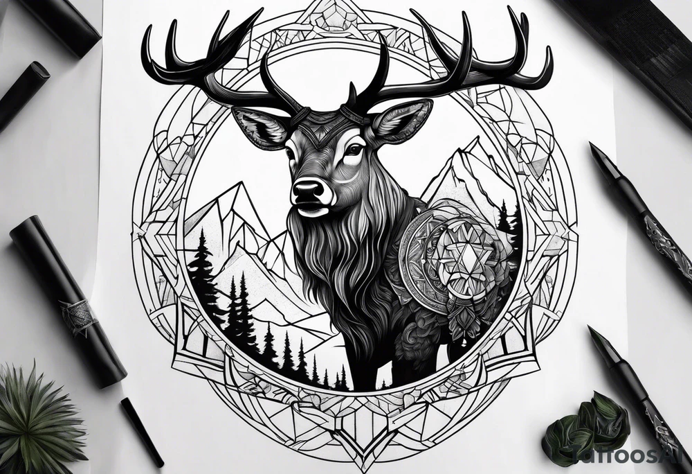 Cerf eiktirnir tattoo idea