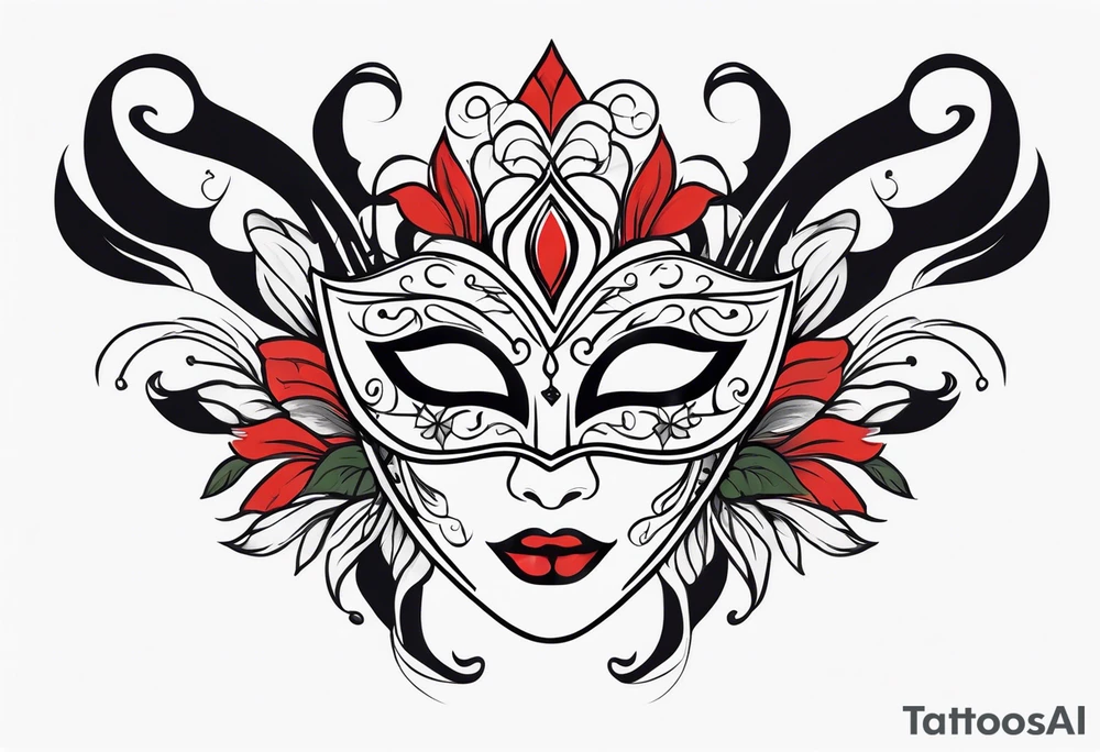 masquerade ball tattoo idea