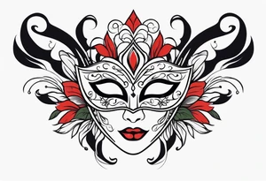 masquerade ball tattoo idea