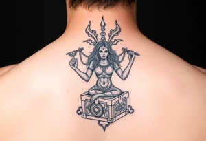 Hecate and Pandora's box, Greek mythology style tattoo idea