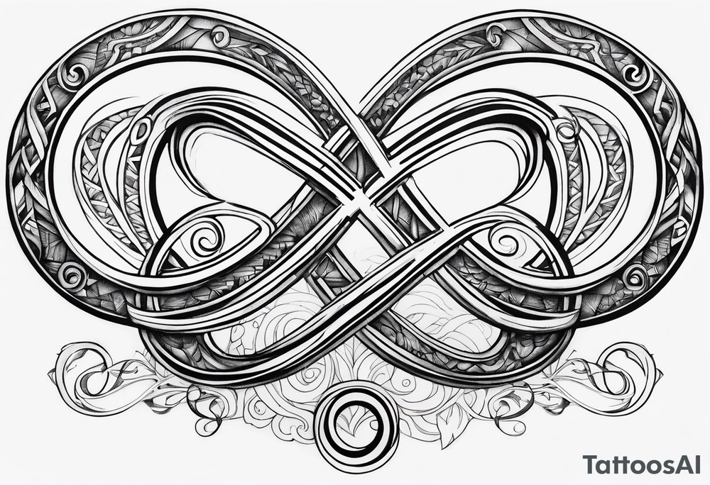 The words “Even If” and infinity symbol tattoo idea