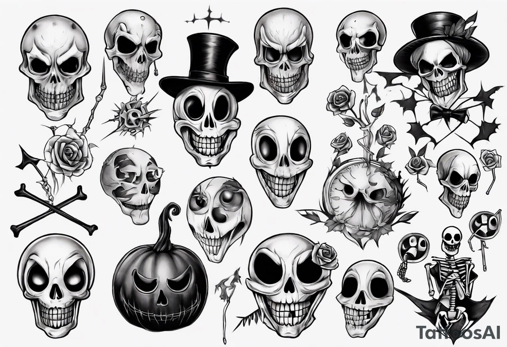 jack skeleton tattoo idea