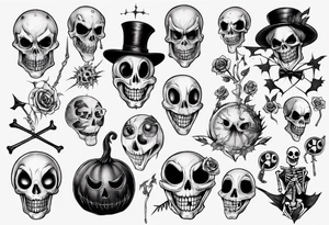 jack skeleton tattoo idea