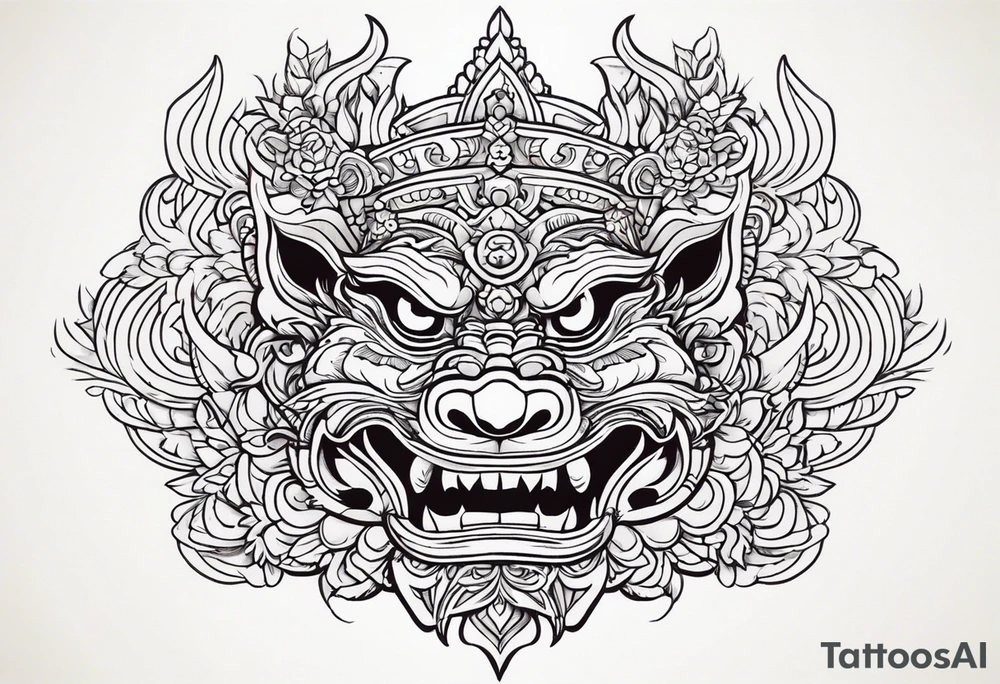 Balanise Barong tattoo idea