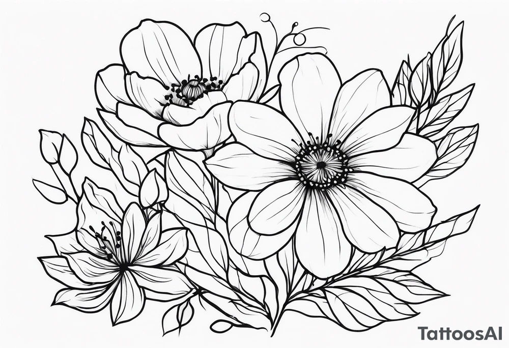 birth flowers january tattoo idea