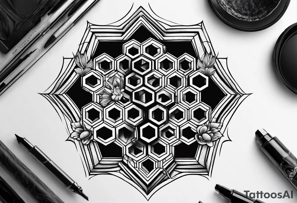 honeycomb tattoo idea