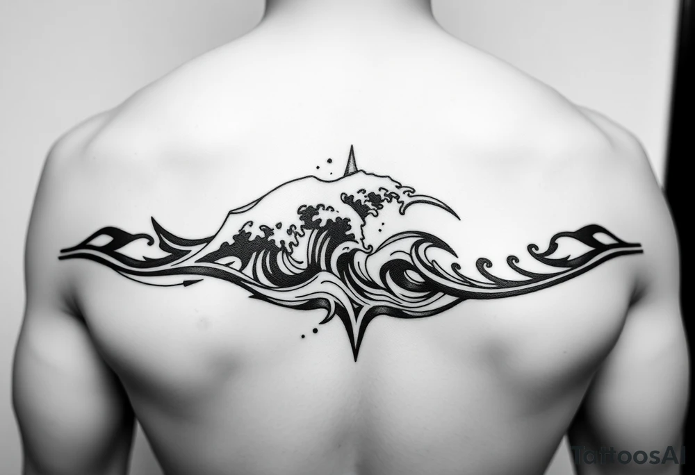 tribal wave patterns tattoo idea