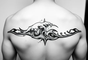 tribal wave patterns tattoo idea