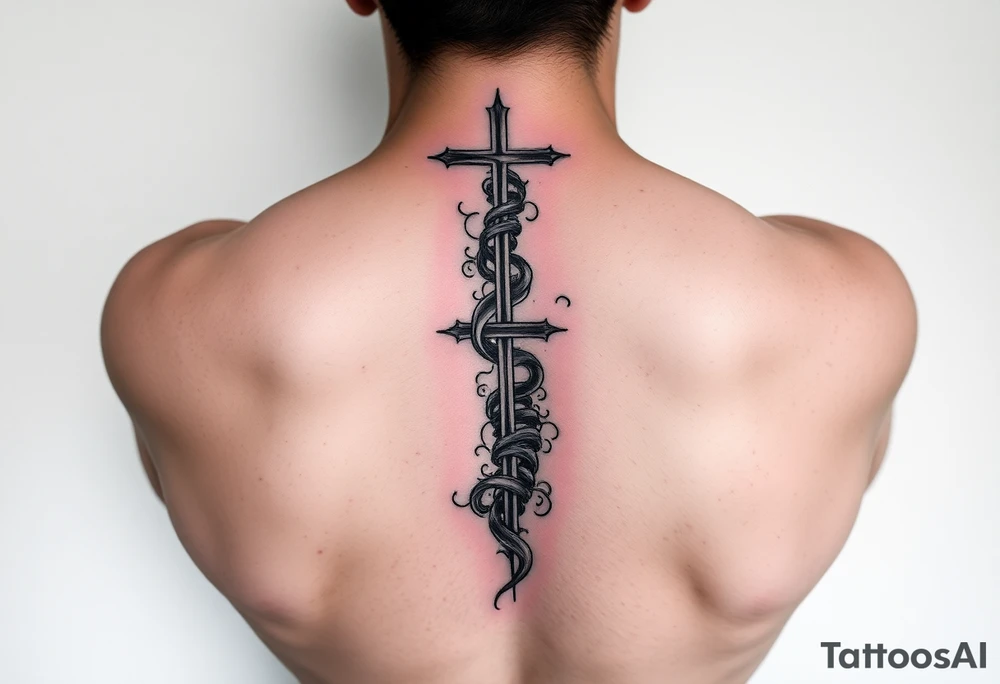 Christian tattoos for women spine tattoo idea