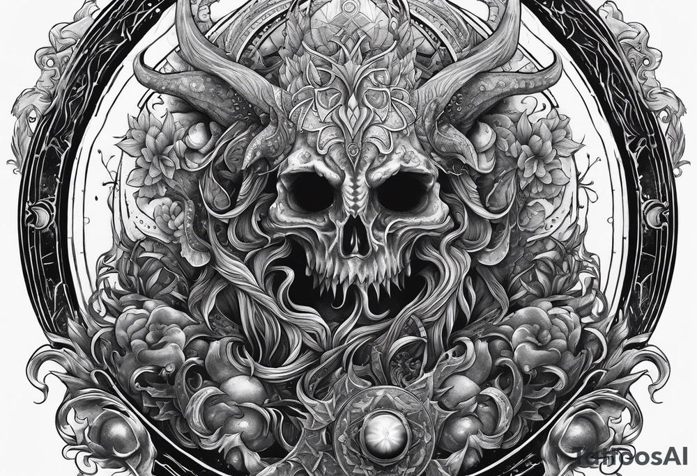 Eldridge creature, astrology scene tattoo idea