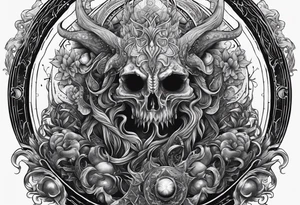 Eldridge creature, astrology scene tattoo idea