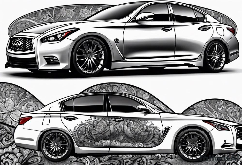 Infiniti sedan tattoo idea