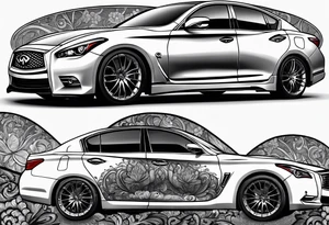 Infiniti sedan tattoo idea