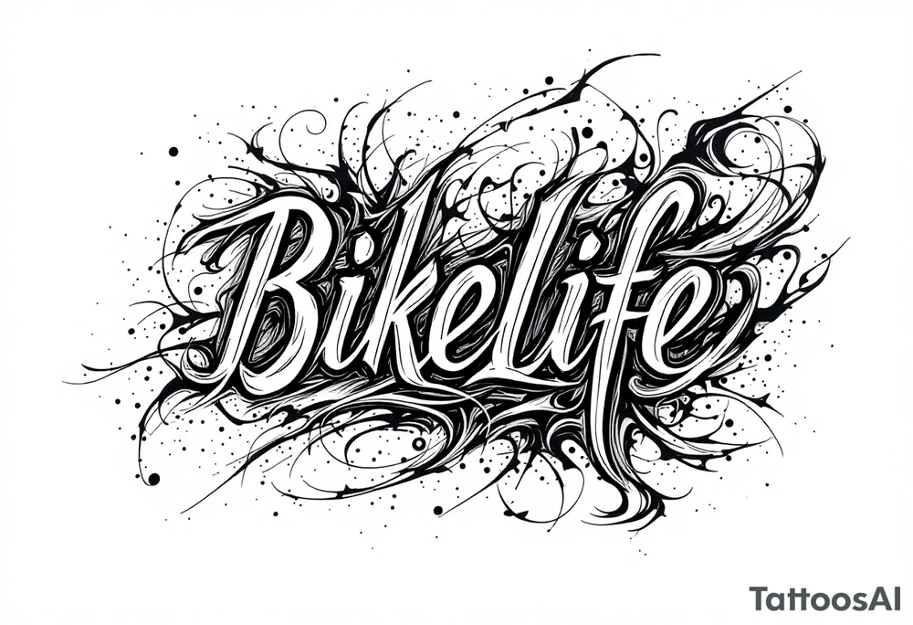 Bikelife tattoo simple text only tattoo idea