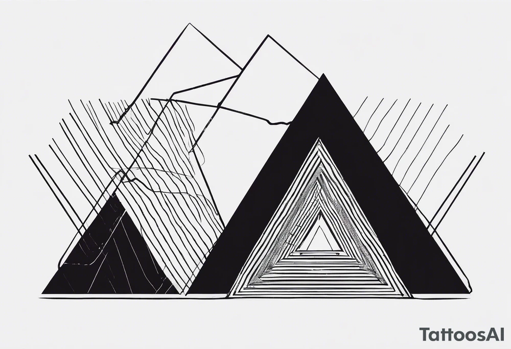 A triangle with nothing inside of it very simple, just a 10 lines tattoo idea