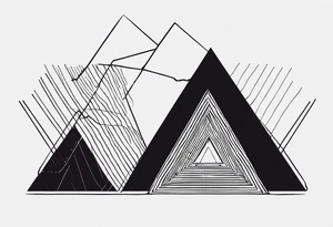 A triangle with nothing inside of it very simple, just a 10 lines tattoo idea