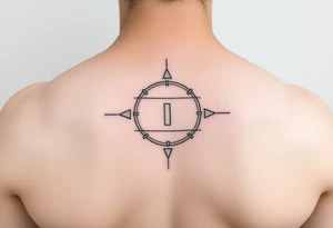 Abstract Line tattoo of pause, play, rewind, & stop with mental and spiritual awareness small and feminine tattoo idea