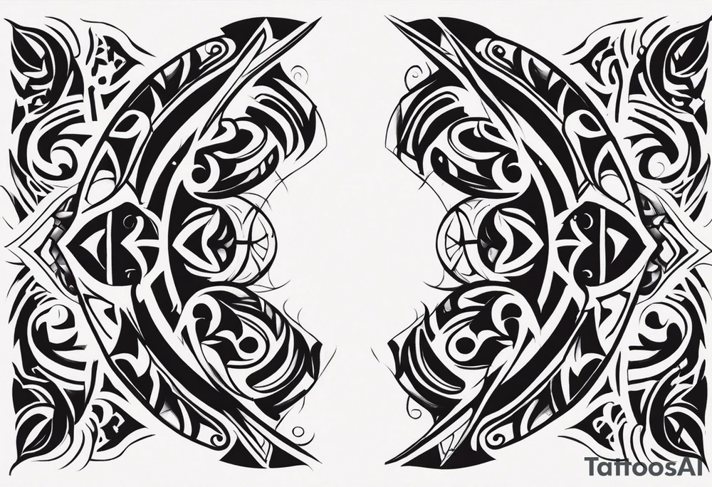 Fitness, tribal tattoo idea