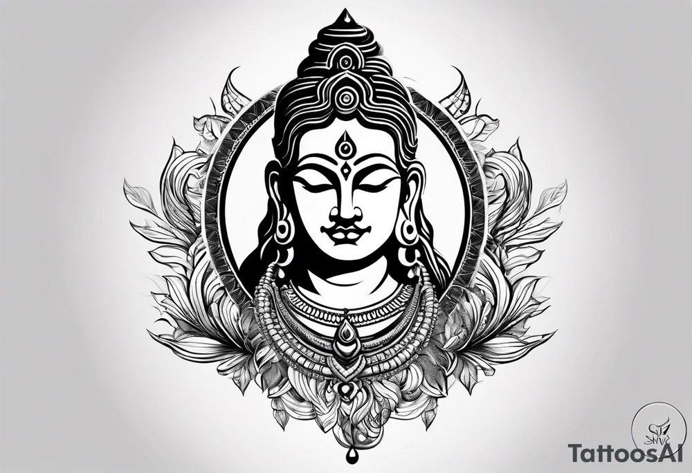 Shiva Trishul with damru tattoo on forearm tattoo idea