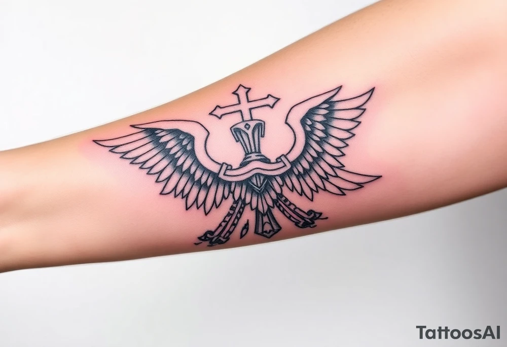 American and German heritage, with Christian traditions tattoo idea