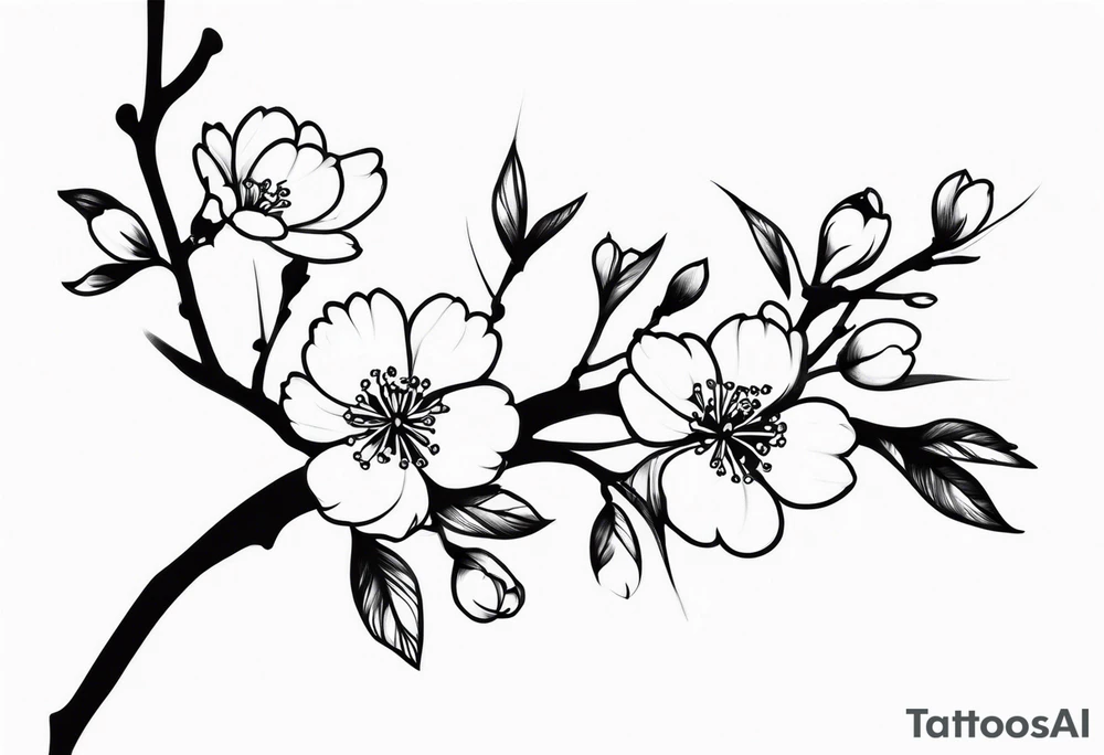 cherry blossom branch going from shoulder to wrist, wrap around bicep tattoo idea cherry blossom branch going from shoulder to wrist, wrap around bicep tattoo idea