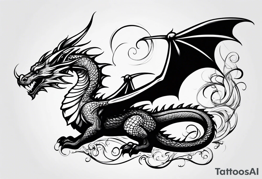 cute dragon tattoo idea