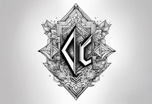 The letters KOTC tattoo idea