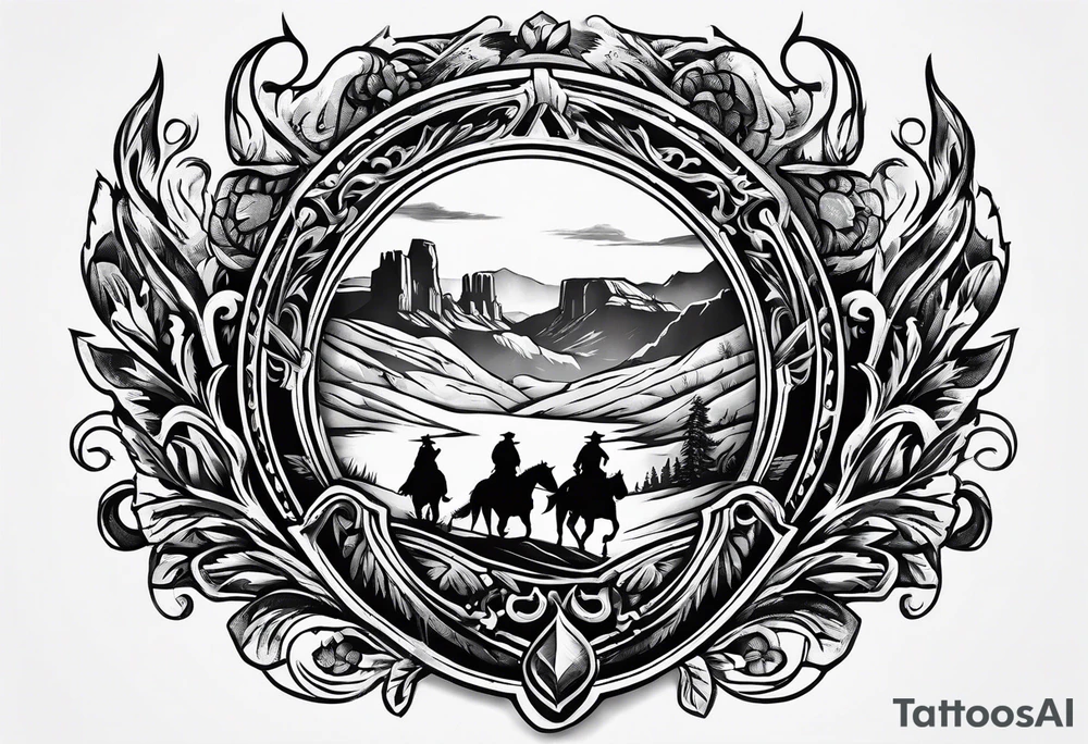 Red Dead redemption horseshoe tattoo idea
