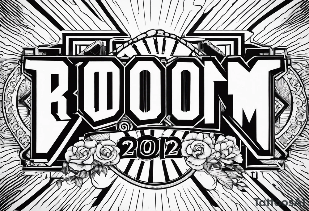 Tomorrowland 2024 based on the word Boom tattoo idea