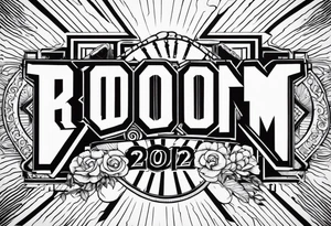 Tomorrowland 2024 based on the word Boom tattoo idea