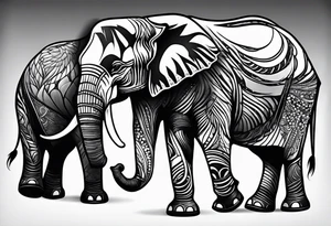 African elephant tattoo idea