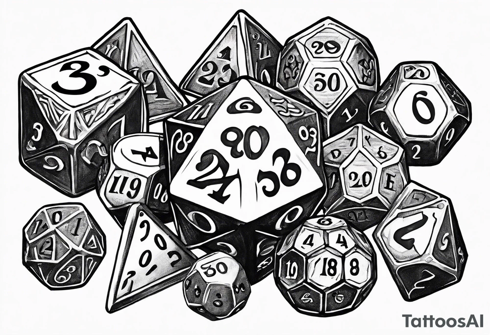 a twenty sided die tattoo idea