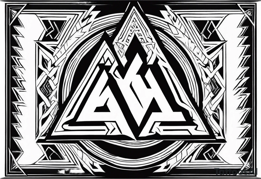 Valhalla
Sword shield valknut axe fire tattoo idea