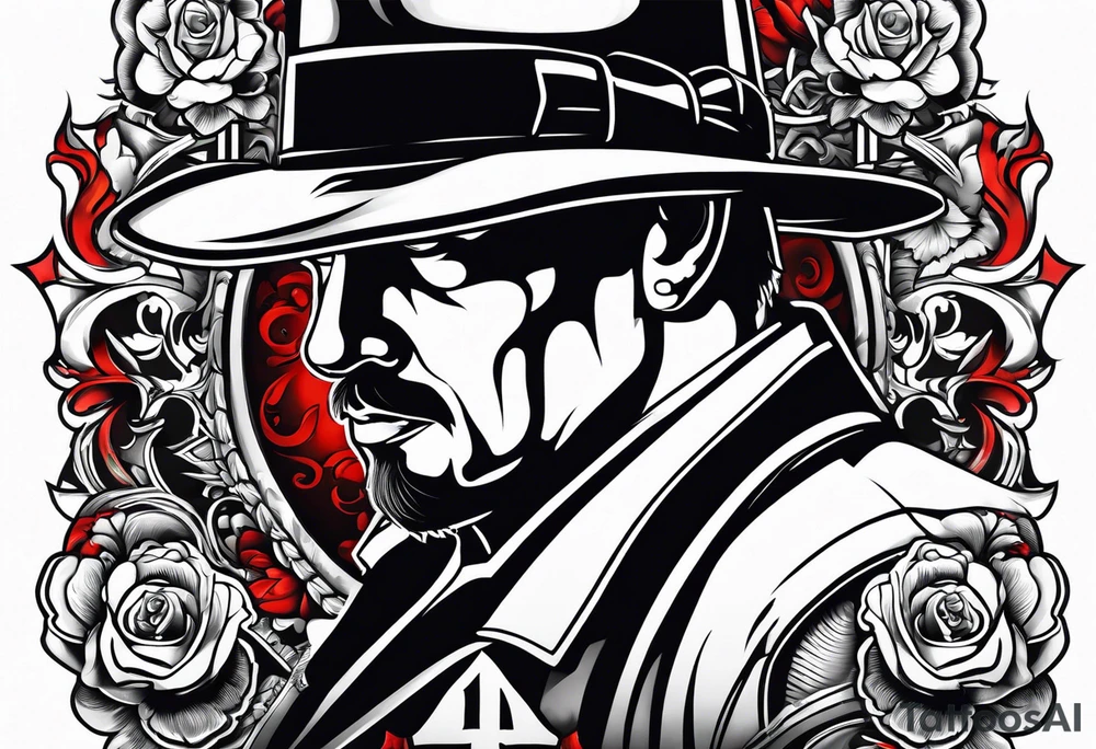 Number 14 in a gangster font tattoo idea
