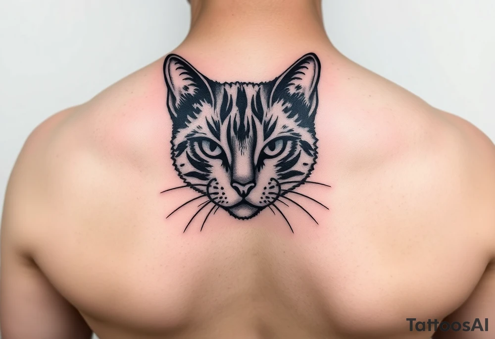 black cat tattoo idea