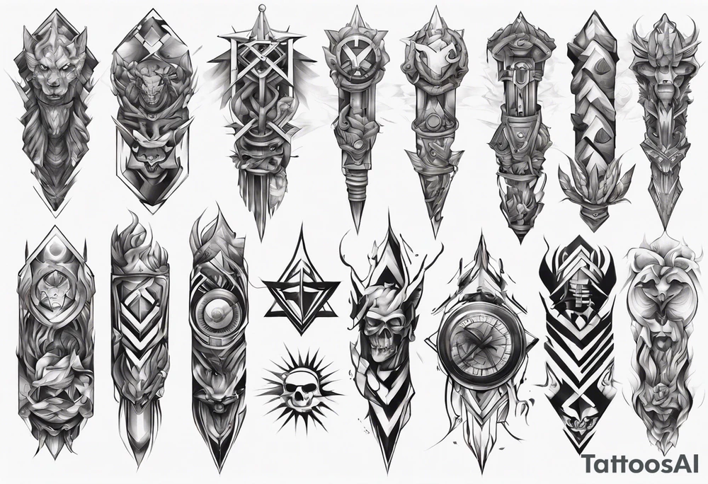 full arm. Very masculine tattoo idea