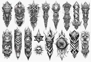 full arm. Very masculine tattoo idea