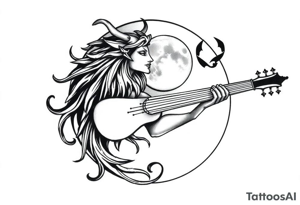 language of music with love for it 
Zodiac sign Aquarius with ascendant Taurus and Scorpio in the moon tattoo idea