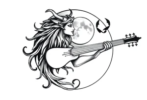 language of music with love for it 
Zodiac sign Aquarius with ascendant Taurus and Scorpio in the moon tattoo idea