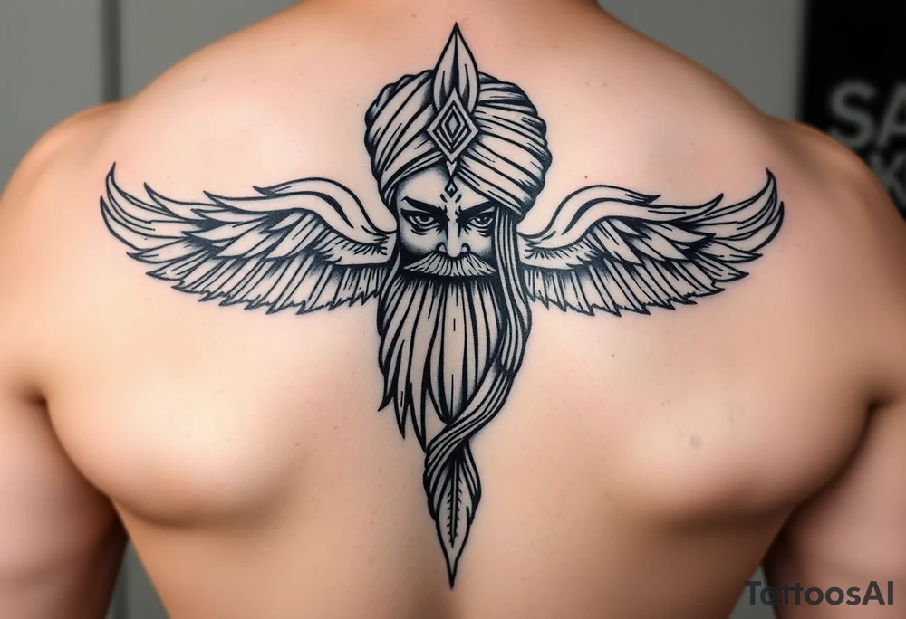 create me a leg piece to do with sikh history tattoo idea