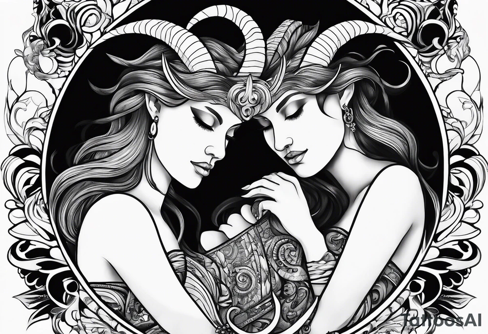 Gemini sign Capricorn sign tattoo tattoo idea