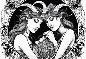 Gemini sign Capricorn sign tattoo tattoo idea