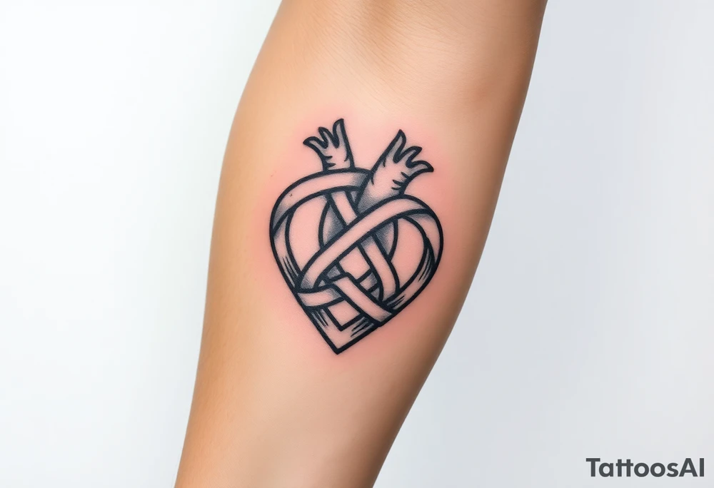 celtic knot heart tattoo idea