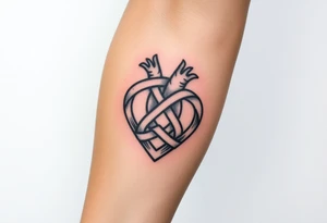 celtic knot heart tattoo idea