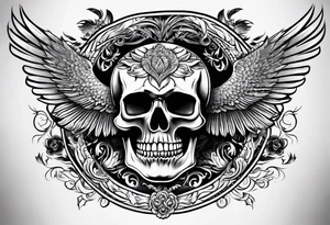 Phoenix mexican skullstyle tattoo idea