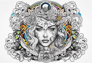 Family half sleeve tattoo idea
